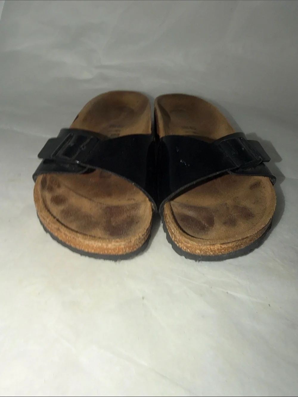 Birkenstock Black Patent Single Strap Slide Sandals Size 40